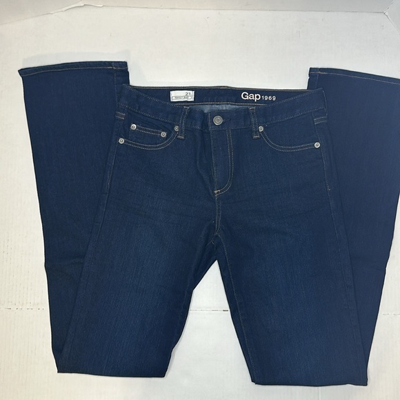GAP | Perfect Boot Dark Wash Denim Jeans w/ Manufacture Fade | Size 27L - Picture 4 of 10